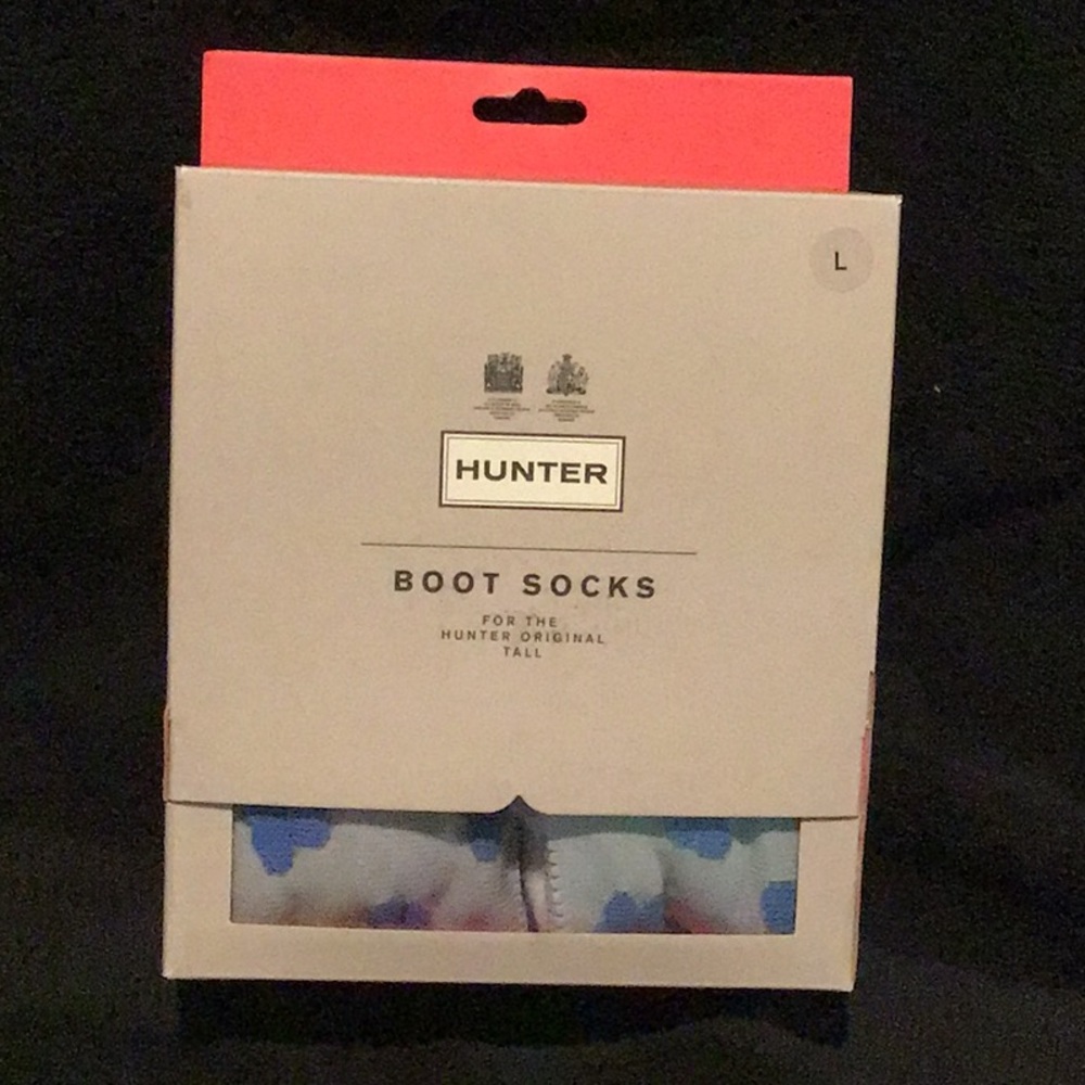 Final sale price❗️ New Hunter Douglas grey blue floral boot socks original tall